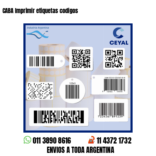 CABA Imprimir etiquetas codigos