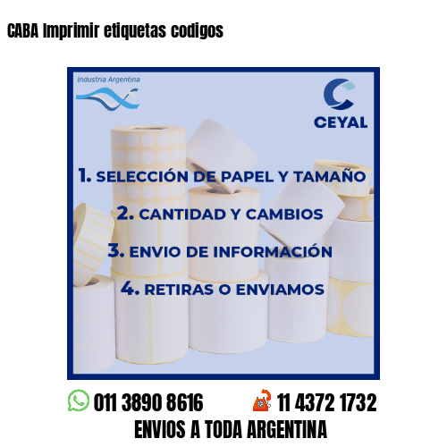 CABA Imprimir etiquetas codigos