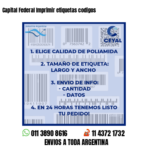 Capital Federal Imprimir etiquetas codigos