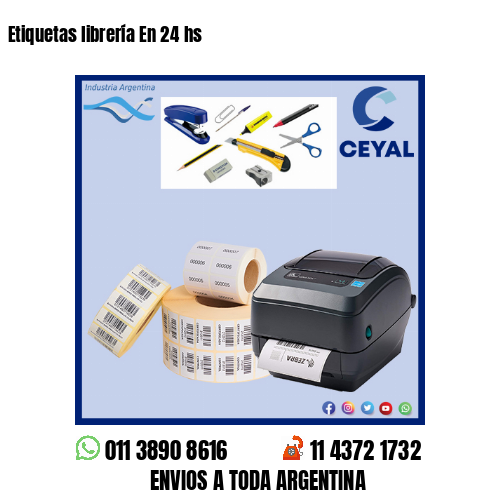 Etiquetas librería En 24 hs