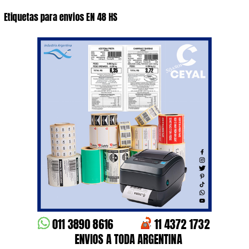 Etiquetas para envios EN 48 HS