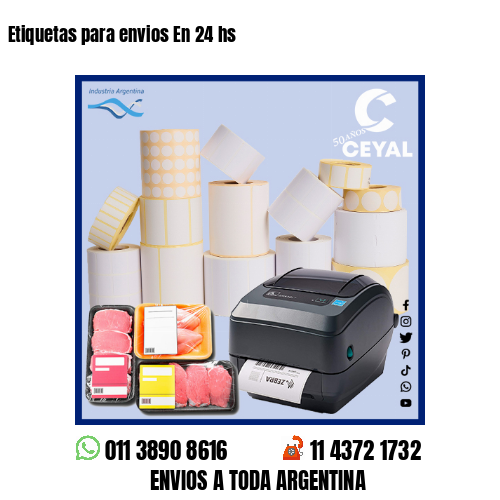Etiquetas para envios En 24 hs