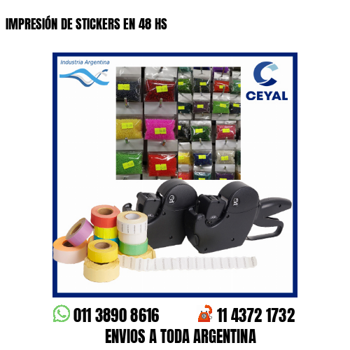IMPRESIÓN DE STICKERS EN 48 HS