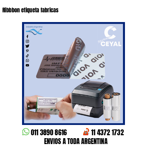 Ribbbon etiqueta fabricas