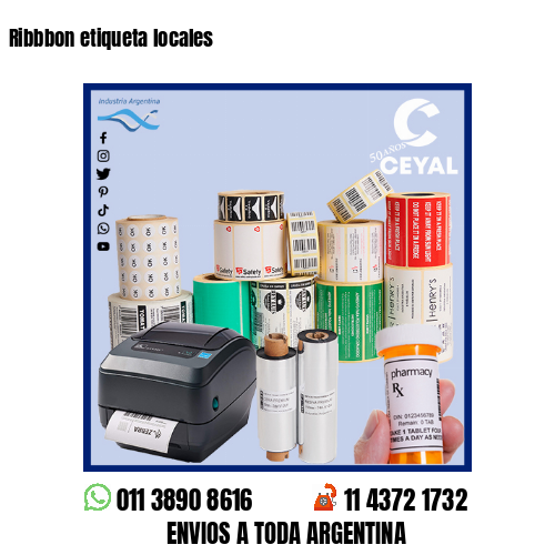 Ribbbon etiqueta locales