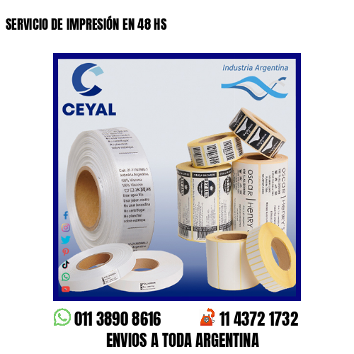 SERVICIO DE IMPRESIÓN EN 48 HS