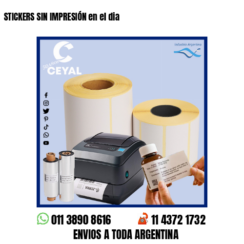 STICKERS SIN IMPRESIÓN en el dia