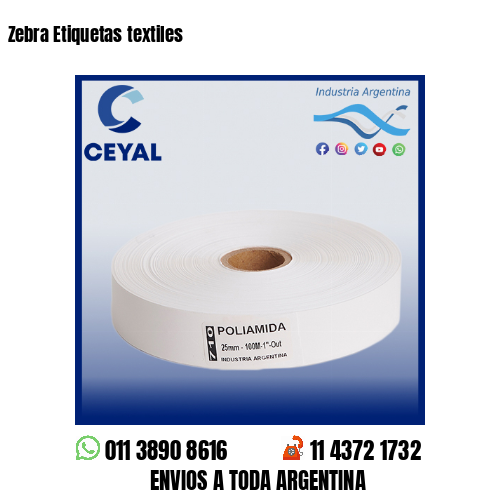 Zebra Etiquetas textiles