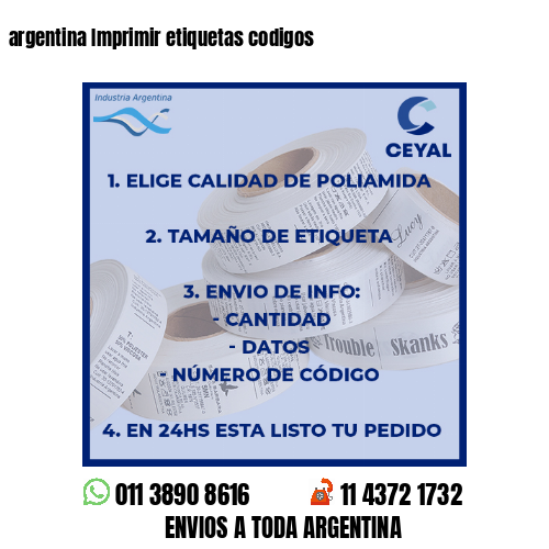 argentina Imprimir etiquetas codigos