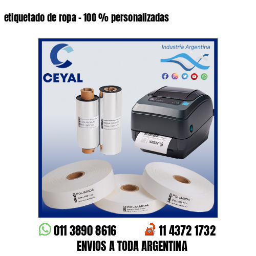 etiquetado de ropa – 100 % personalizadas
