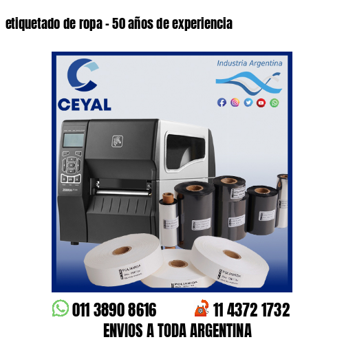 etiquetado de ropa – 50 años de experiencia