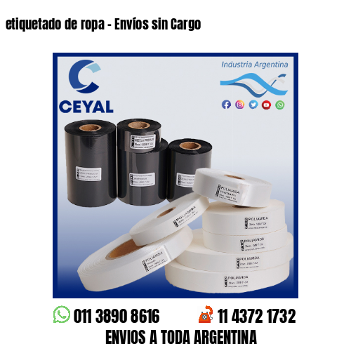 etiquetado de ropa – Envíos sin Cargo