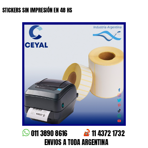 STICKERS SIN IMPRESIÓN EN 48 HS