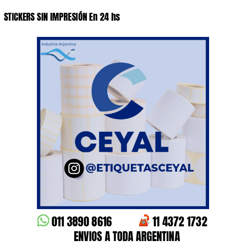 STICKERS SIN IMPRESIÓN En 24 hs