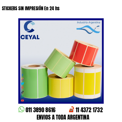 STICKERS SIN IMPRESIÓN En 24 hs