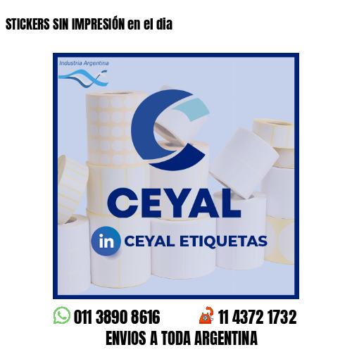 STICKERS SIN IMPRESIÓN en el dia