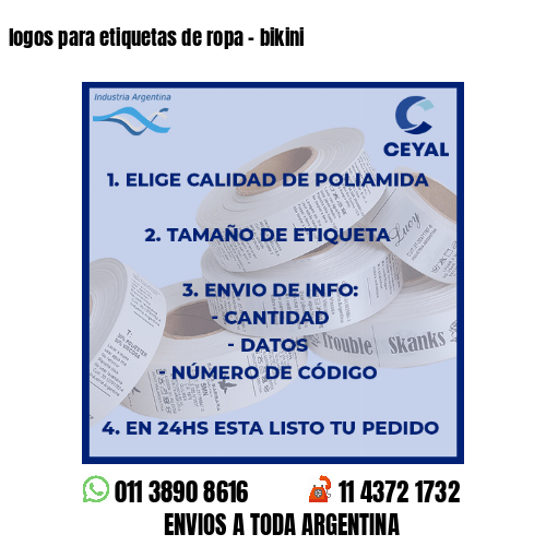 logos para etiquetas de ropa – bikini