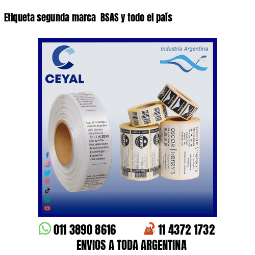 Etiqueta segunda marca  BSAS y todo el país