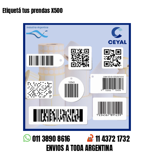 Etiquetá tus prendas X500