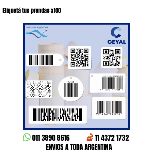 Etiquetá tus prendas x100