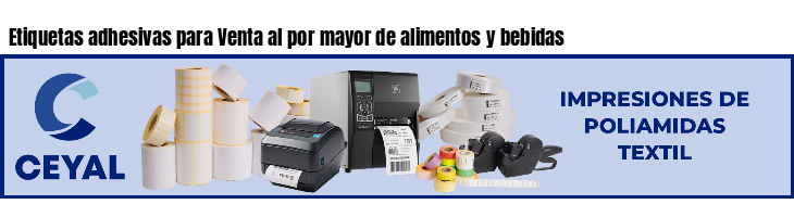Etiquetas adhesivas para Venta al por mayor de alimentos y bebidas