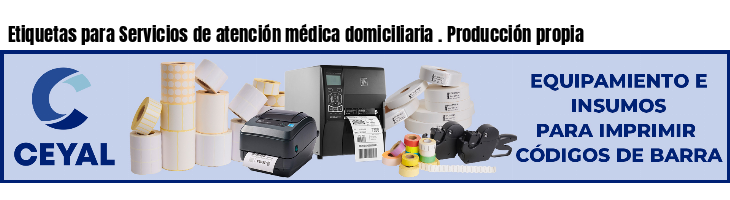 Etiquetas para Servicios de atención médica domiciliaria . Producción propia