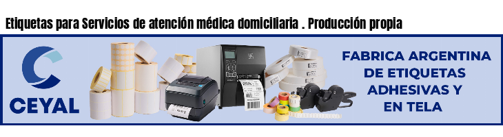 Etiquetas para Servicios de atención médica domiciliaria . Producción propia