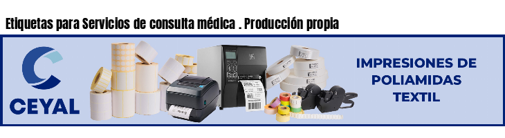 Etiquetas para Servicios de consulta médica . Producción propia