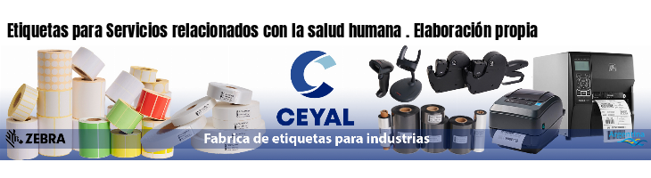 Etiquetas para Servicios relacionados con la salud humana . Elaboración propia
