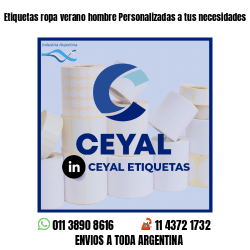 Etiquetas ropa verano hombre Personalizadas a tus necesidades