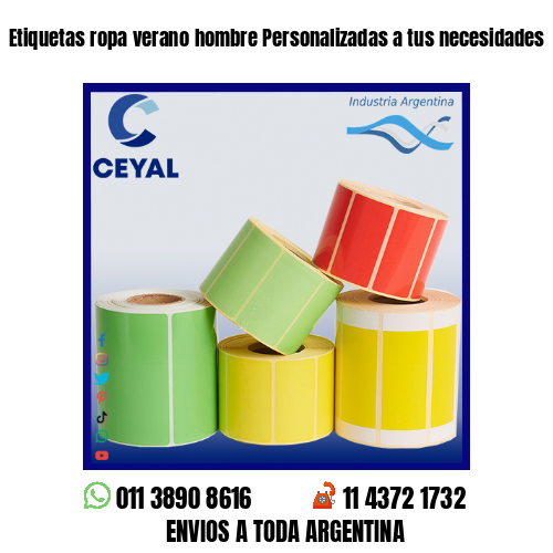 Etiquetas ropa verano hombre Personalizadas a tus necesidades