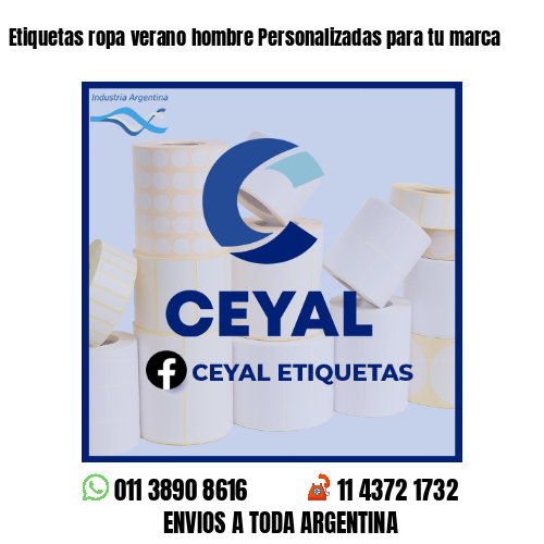 Etiquetas ropa verano hombre Personalizadas para tu marca