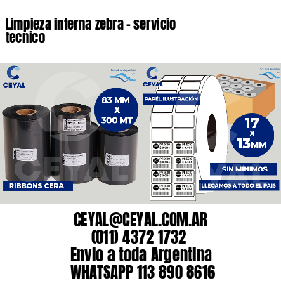 Limpieza interna zebra - servicio tecnico