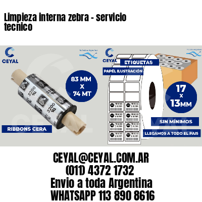 Limpieza interna zebra - servicio tecnico