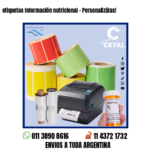 etiquetas Información nutricional – Personalizálas!