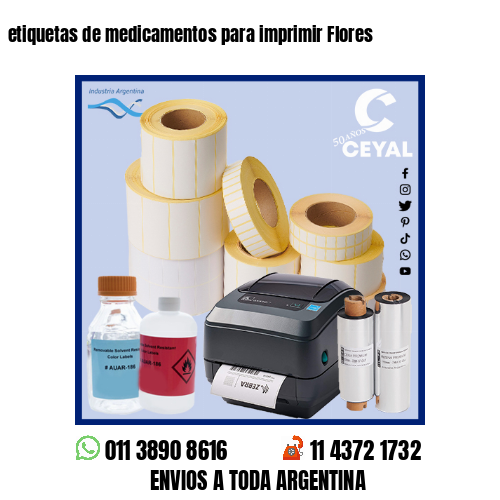 etiquetas de medicamentos para imprimir Flores