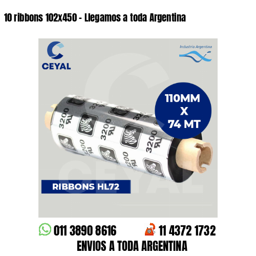 10 ribbons 102×450 – Llegamos a toda Argentina