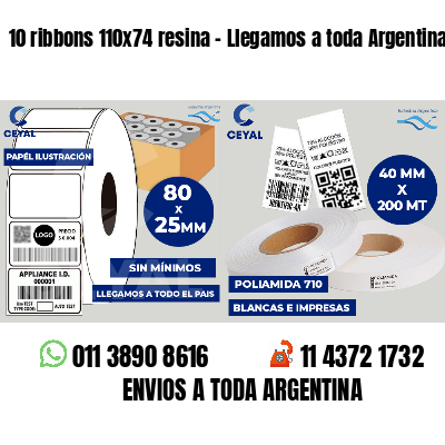 10 ribbons 110x74 resina - Llegamos a toda Argentina