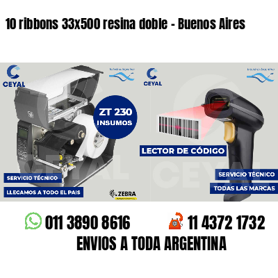 10 ribbons 33x500 resina doble - Buenos Aires