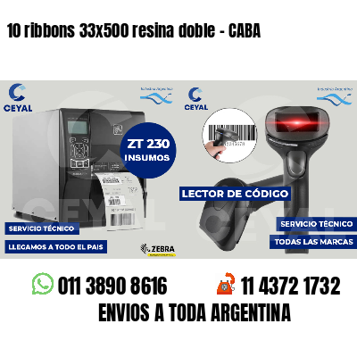 10 ribbons 33x500 resina doble - CABA
