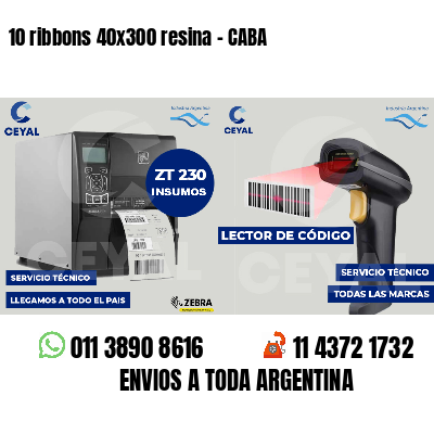 10 ribbons 40x300 resina - CABA
