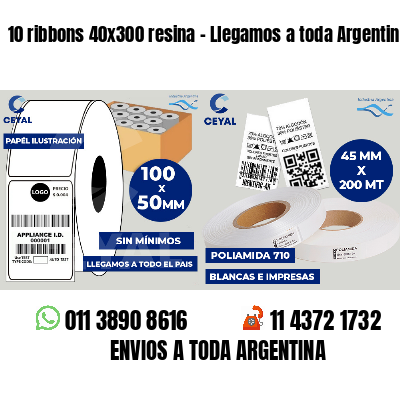 10 ribbons 40x300 resina - Llegamos a toda Argentina