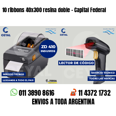 10 ribbons 40x300 resina doble - Capital Federal