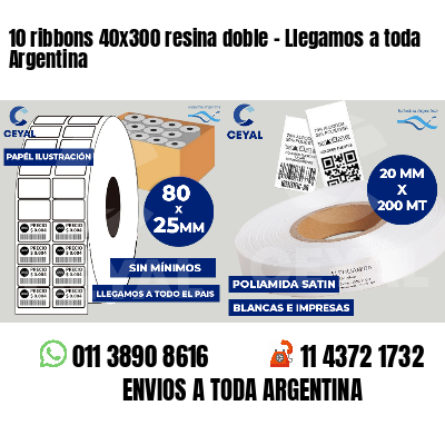 10 ribbons 40x300 resina doble - Llegamos a toda Argentina