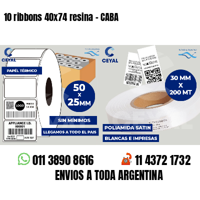 10 ribbons 40x74 resina - CABA