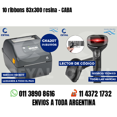 10 ribbons 83x300 resina - CABA