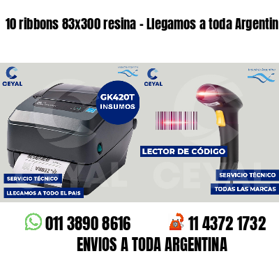 10 ribbons 83x300 resina - Llegamos a toda Argentina