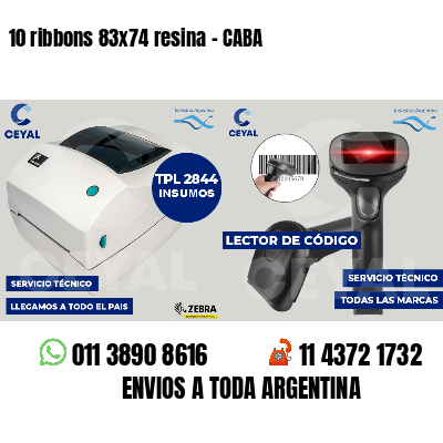 10 ribbons 83x74 resina - CABA