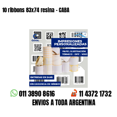 10 ribbons 83x74 resina - CABA