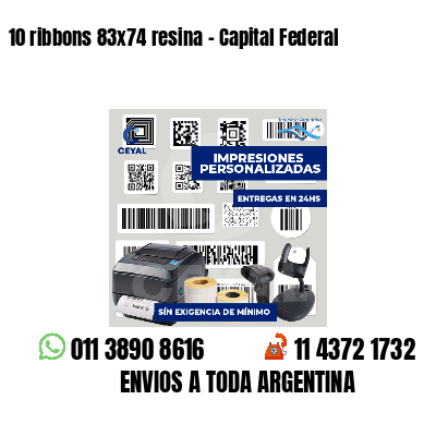 10 ribbons 83x74 resina - Capital Federal